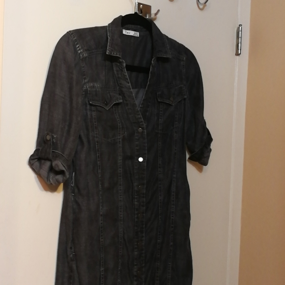 Dex Black Jean Shirt Dress - Picture 4 of 4